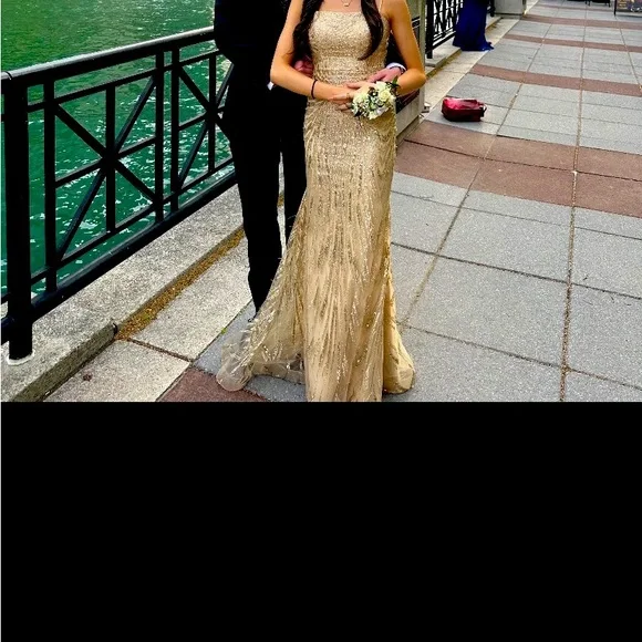 Alyce Paris | Dresses | Gorgeous Gold Alyce Prom Dress | Poshmark